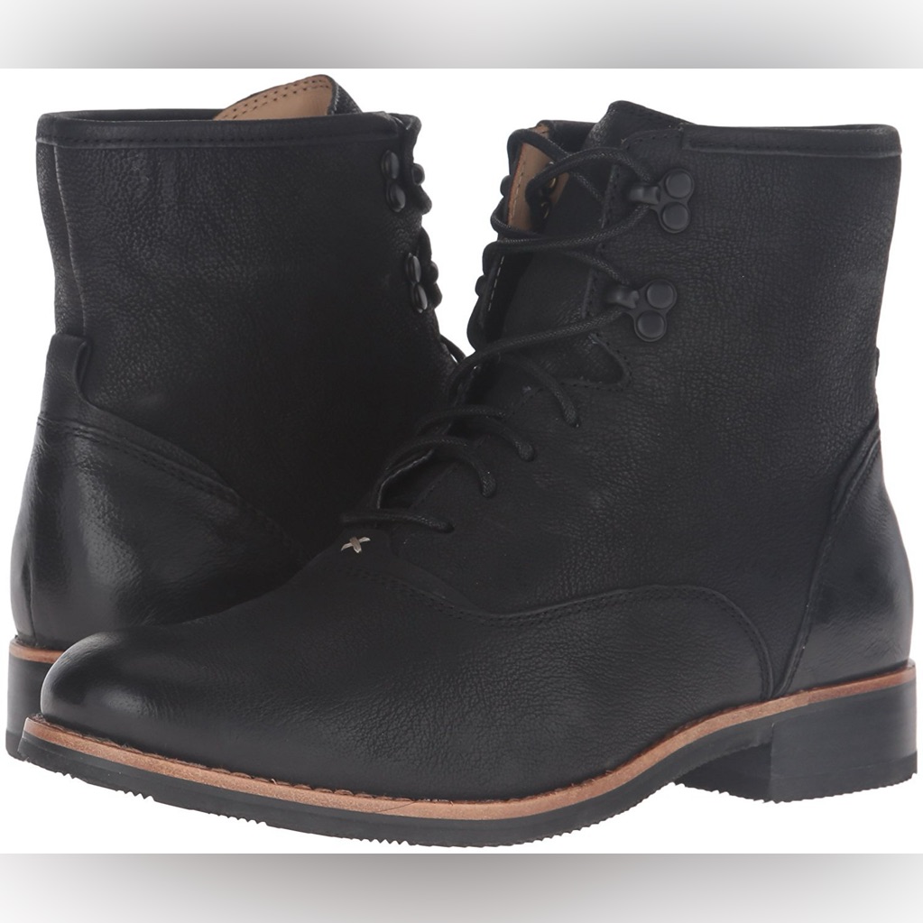 Sebago Jayne Mid Slip Resistant Black Leather Boots | 6.5